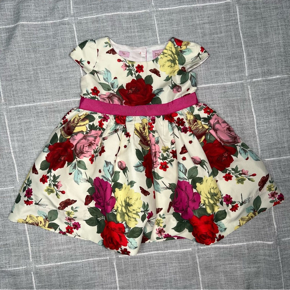 Baker by Ted Baker Dress Floral Fit and Flare 12-18 Months Spring Easter Derby